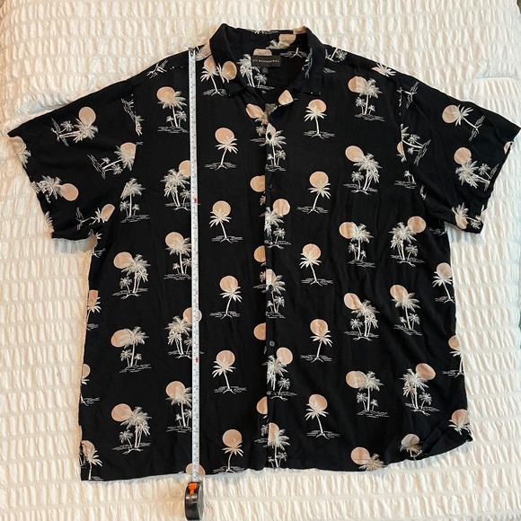 🌟 No Boundaries Black Tropical Palm Tree Hawaiian Shirt 3XL Short Sleeve - Picture 6 of 11